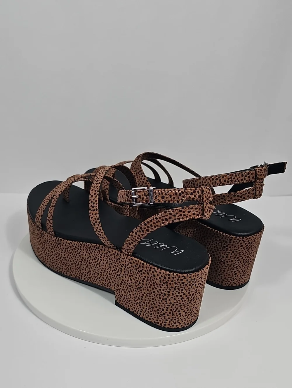 NIB Wild Pair Dottye Leopard Platform Sandals Festival Y2K Size 10 Western Bratz